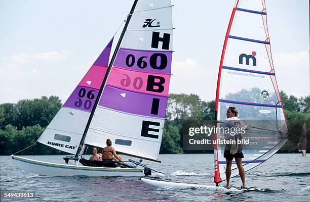 Germany: Free time.- Youth sailing and surfing.