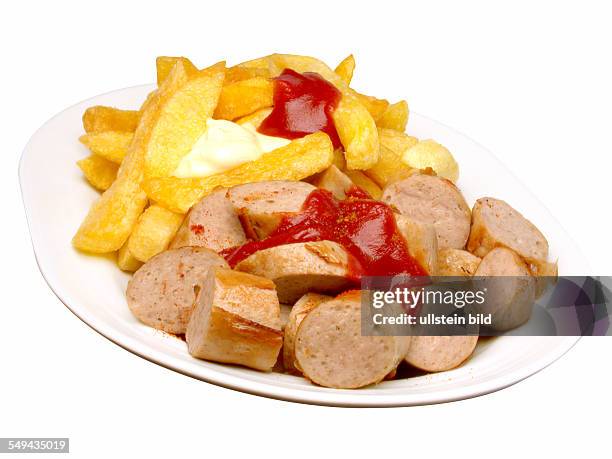 Germany: Food: sausage, fried curried sausage with french fries