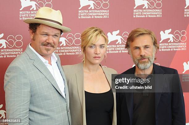 68th Venice Film Festival: Actors John C. Reilly, Kate Winslet and Christoph Waltz