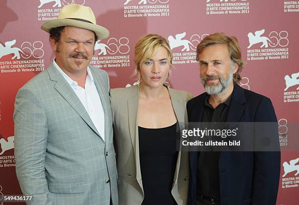 68th Venice Film Festival: Actors John C. Reilly, Kate Winslet and Christoph Waltz