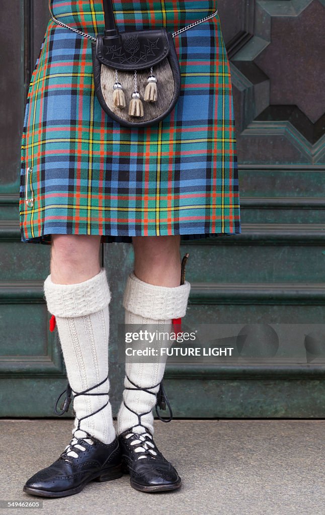 Traditional Scottish dress, Edinburgh, Scotland