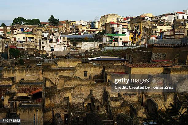 ruins of herculaneum - herculaneum stock pictures, royalty-free photos & images