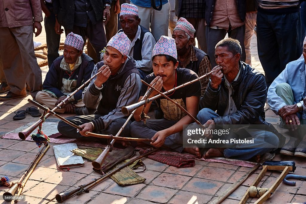 Bisket Jatra, New Year Festival, Bhaktapur, Nepal