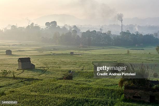 kathmandu valley countryside, nepal - kathmandu tal stock-fotos und bilder