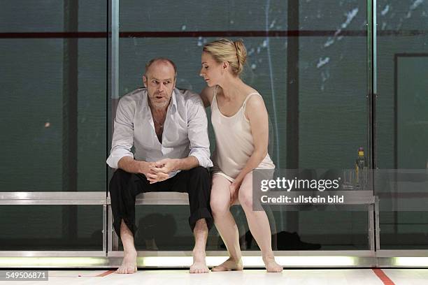 Berlin Renaissance Theatre: "Betrayal" by Harold Pinter; actor: Heikko Deutschmann and Anika Mauer