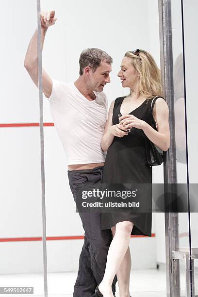 Berlin Renaissance Theatre: "Betrayal" by Harold Pinter; actor: Heikko Deutschmann and Anika Mauer