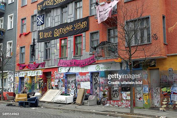 Berlin Friedrichshain: Besetztes Haus in der Liebigstr. 14 soll geraeumt werden