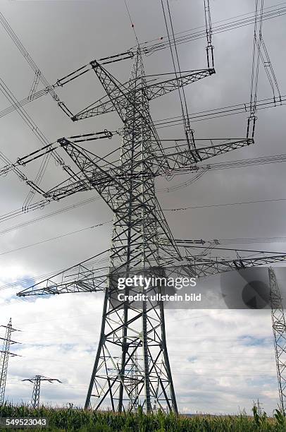 A high-voltage mast of RWE AG