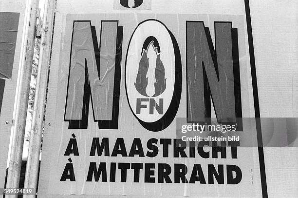 Volksabstimmung zum Vertrag von Maastricht am in Frankreich. Der Vertrag von Maastricht ist der Vertrag über die Europäische Union.