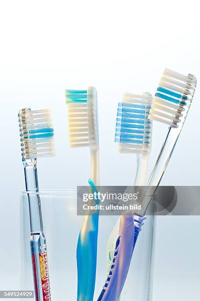Mehrere Zahnbürsten in einem Becher