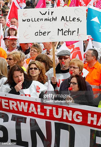 Halle / Saale, Verdi Warnstreik im öffentlichen Dienst