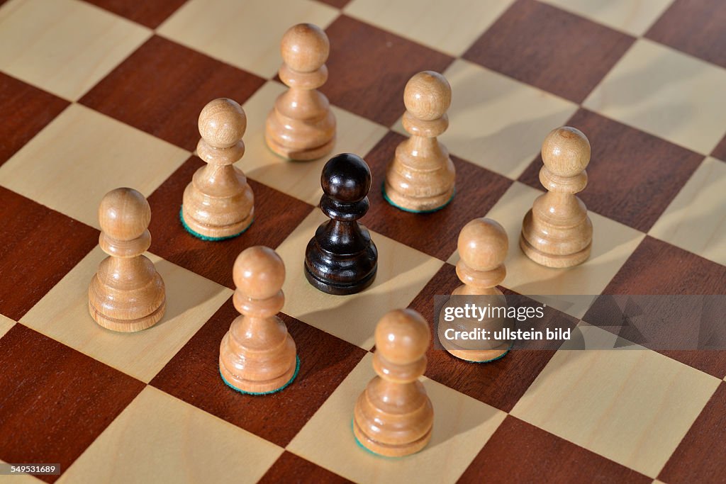 Schachspiel Bauer eingekreist