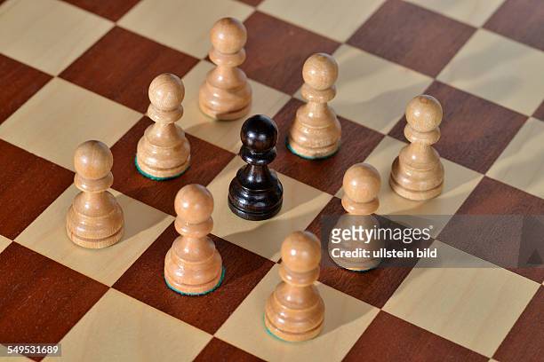 Schachspiel Bauer eingekreist