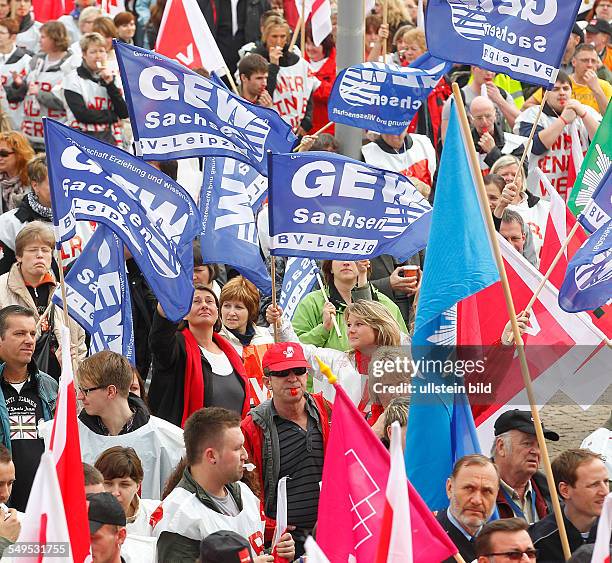 Halle / Saale, Verdi Warnstreik im öffentlichen Dienst