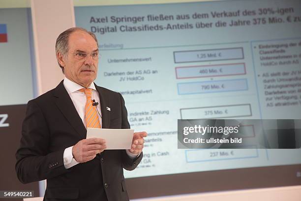 Bilanzpressekonferenz der Axel Springer AG in Berlin: Lothar Lanz, Vorstand Personal, Finanzen und Dienstleistungen