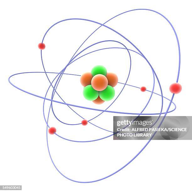 ilustraciones, imágenes clip art, dibujos animados e iconos de stock de atomic structure, artwork - átomo