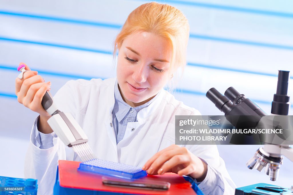 Lab assistant in lab