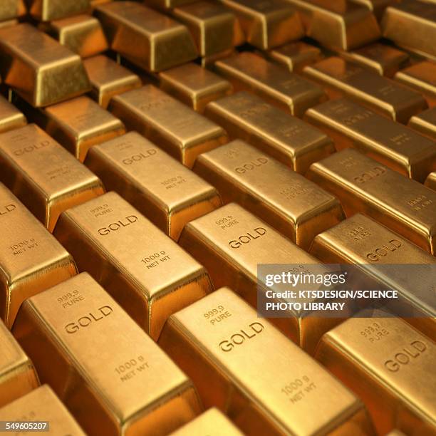 gold bullion, illustration - ingot stock illustrations