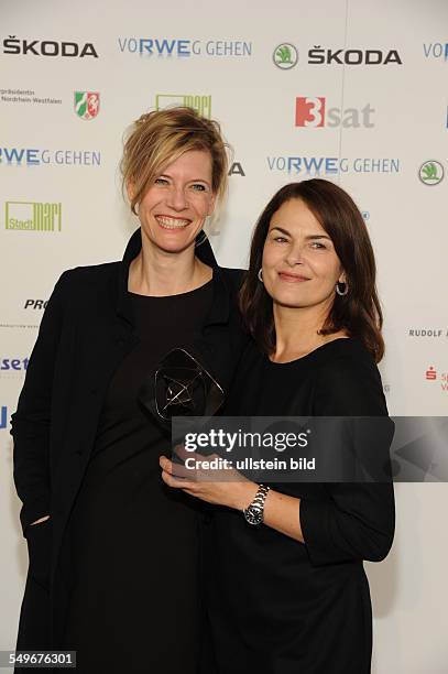 Barbara Auer und Ina Weisse bei der 49ten Adolf Grimme Preis Verleihung in Marl