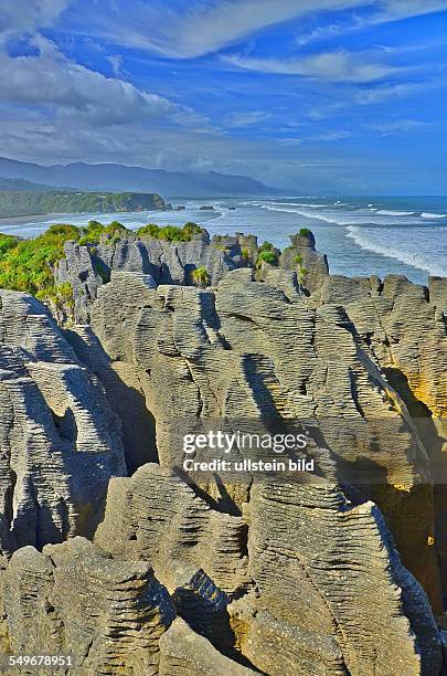 Neuseeland, Felskueste an den Pancake Rocks an der Tasman Sea