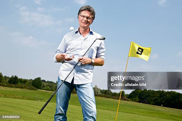 Peter Escher, Journalist, Moderator, Deutschland - auf dem Golfplatz Markkleeberg