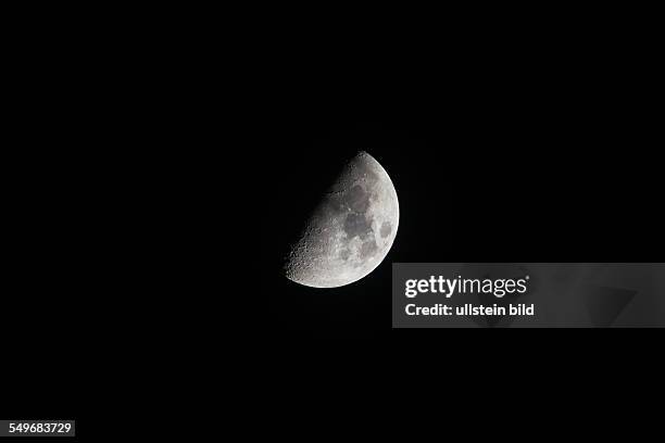 Increasing MOON/half moon, at the evening sky