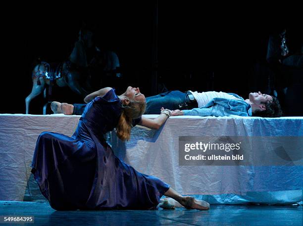 Performance of John Neumeier's ballet 'Liliom' with Carsten Jung as 'Liliom' and Anna Polikarpova as 'Mrs Muskat' in the Hamburgische Staatsoper -...