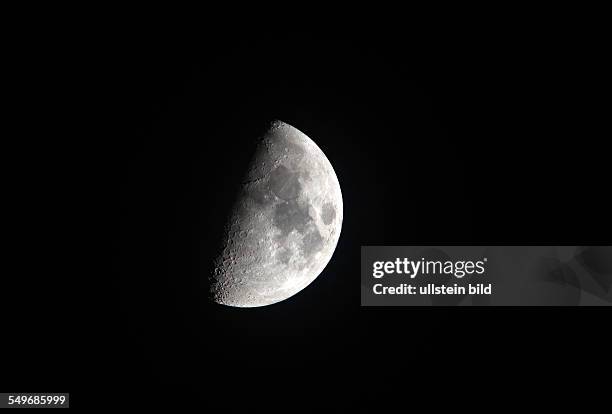 Increasing MOON/half moon, at the evening sky