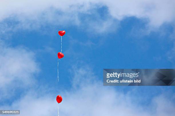 Red Heart Balloons, Burghausen Upper Bavaria Germany