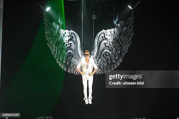 Justin Bieber, Justin Drew Bieber - der kanadische Pop- und R&B-Saenger und Songwriter bei einem Konzert in Hamburg, o2 World Arena