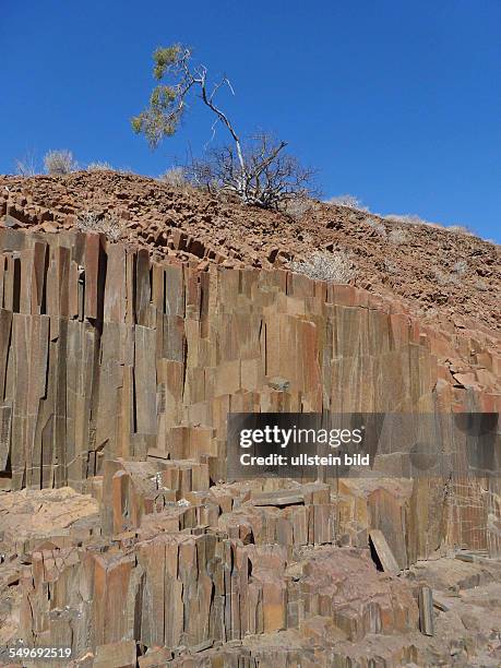 Afrika Namibia Damaraland - Basaltsaeulen bei Twyfelfontain