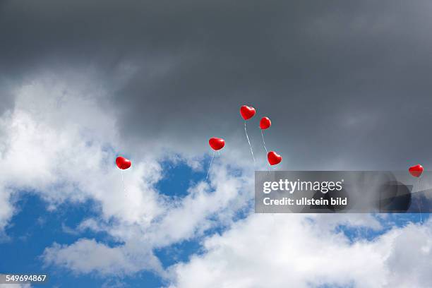 Red Heart Balloons, Burghausen Upper Bavaria Germany