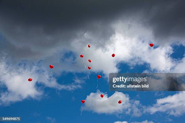 Red Heart Balloons, Burghausen Upper Bavaria Germany