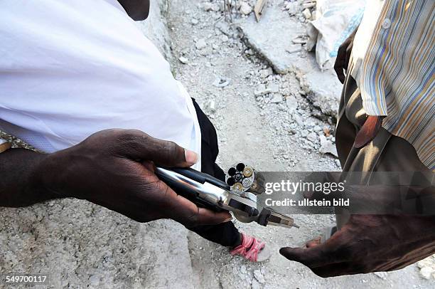 Port-au-Prince, Haiti. The slum Cite Soleil is known to be the battleground between gangs who settle scores and against UN troops who have on...