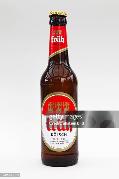 Food, alcoholic beverage, bottle with beer, beer bottle, beer from Cologne, Koelsch by brewery Coelner Hofbraeu Frueh, Cologne