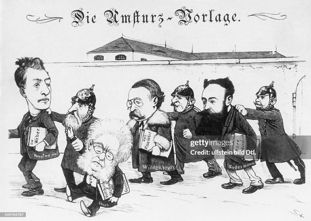 Kladderadatsch Karikatur "Die Umsturzvorlage"