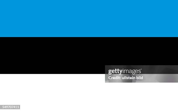 National flag of the Republic of Estonia.