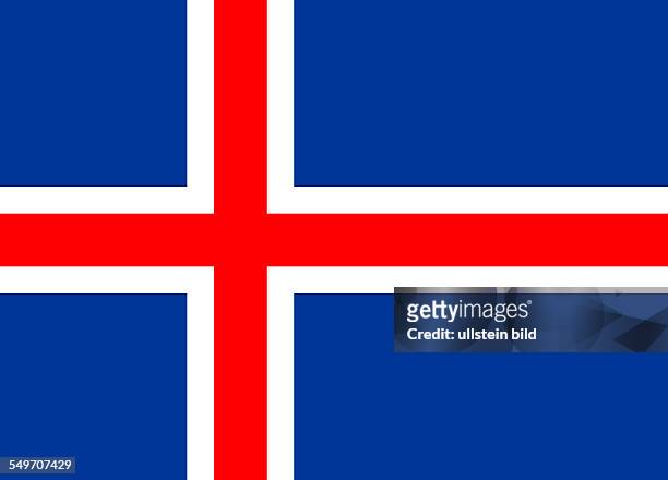 National flag of Iceland.