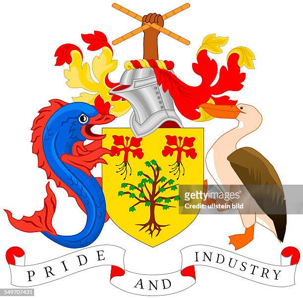 National coat of arms of Barbados.