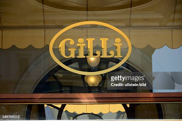 Café und Restaurant Schriftzug "Gilli", Florenz, Toskana, Italien,