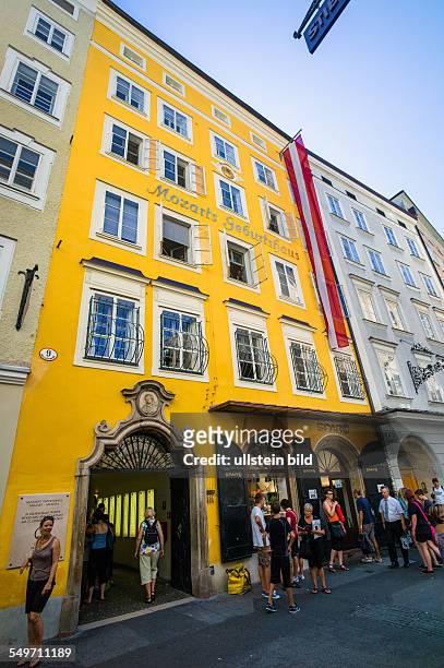Das Geburtshaus von Mozart in der Stadt Salzburg, in Österreich