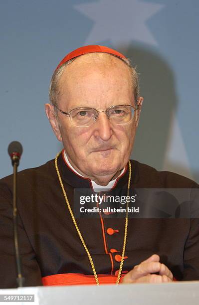 Joachim Kardinal MEISNER einer Pressekonfrenz beim Weltjugendtag-WJT in Köln