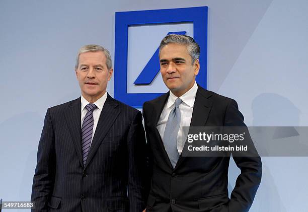 Press conference of Deutsche Bank AG : CEO Juergen FITSCHEN and CEO Anshu JAIN