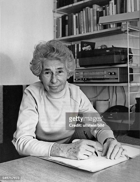 East German children's author and former Soviet spy, Ruth Werner , at her home in East Germany, April 1972. Born Ursula Kuczynski , she was formerly...