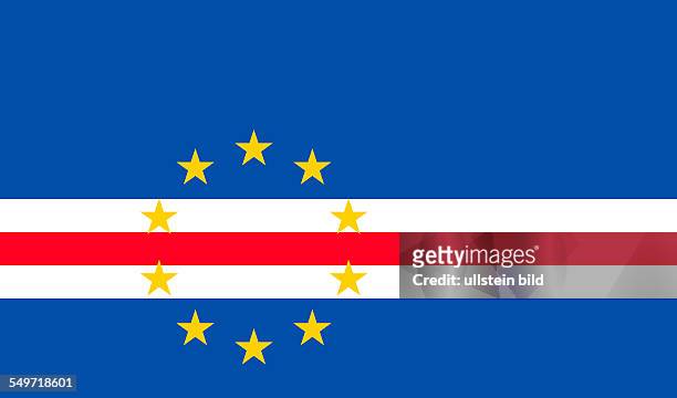 National flag of the Republic of Cape Verde.