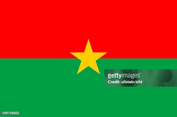 National flag of the Republic of Burkina Faso.