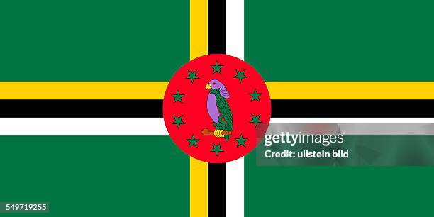 Flag of Dominica - Commonwealth of Nations.