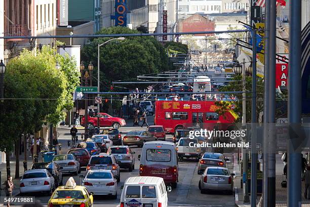 Sightseeing bus in San Francisco California USA