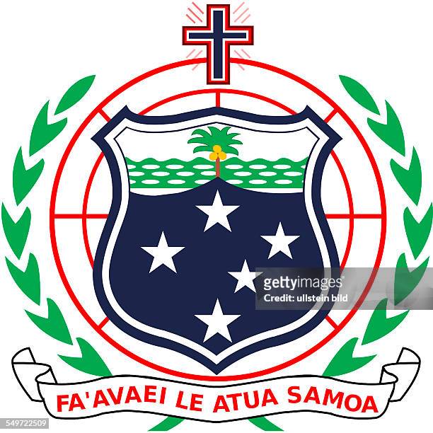 Coat of arms of the Independent State of Samoa.