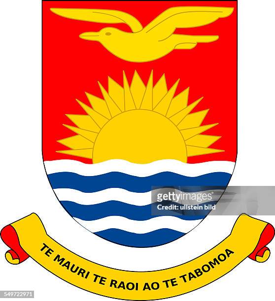 Coat of arms of the Republic of Kiribati.